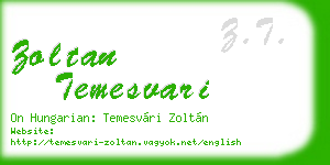 zoltan temesvari business card