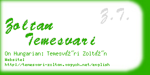 zoltan temesvari business card
